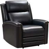 Tomas Power Recliner with Power Head Rest & Power Lumbar in Midnight Blue Top Grain Leather